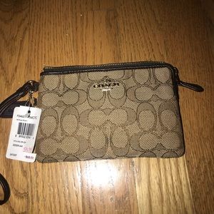 Coach corner zip wristlet